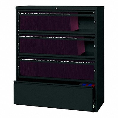 HIRSH 17973 Lateral File Cabinet Blk 52 1/2 H
