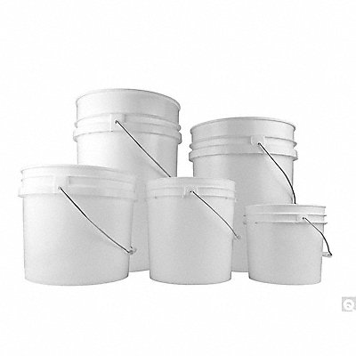 QORPAK 240130 Pail HDPE White Open Head PK18