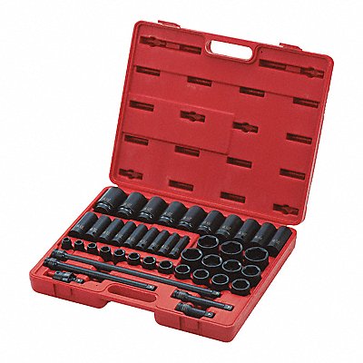 SUNEX TOOLS 2568 Master Impact Socket Set SAE 43 pcs. 1/2