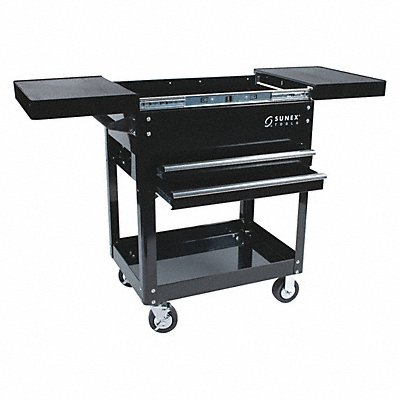 SUNEX TOOLS 8035 Compact Slide Top Utility Cart Black