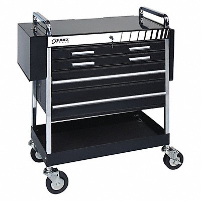 SUNEX TOOLS 8045BK Service Cart 5 Drawer Heavy Duty Blk