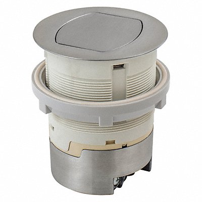 HUBBELL WIRING DEVICE-KELLEMS RCT201ALU Ktcn Cntr Rcpt Flush Alum 15A Kit