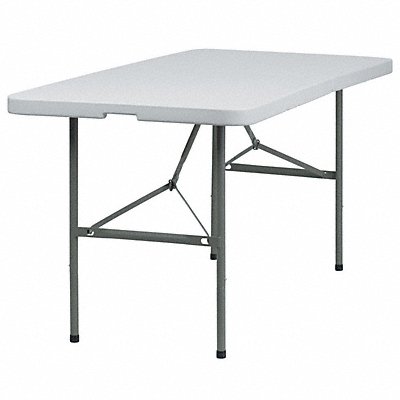 FLASH FURNITURE DADYCZ152ZGG Wh 30X60 Plastic Bi-Fold Table