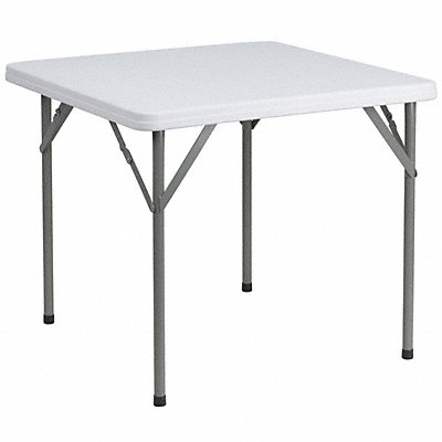 FLASH FURNITURE DADYCZ86GG Wh 34Sq Plastic Fold Table
