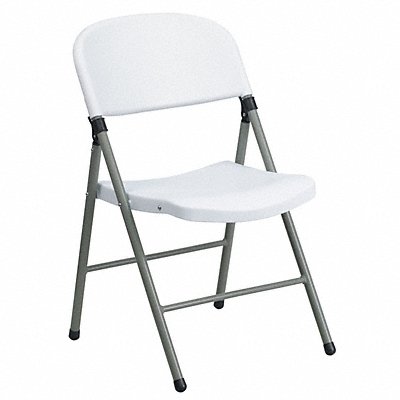 FLASH FURNITURE DADYCD70WHGG White Plastic Folding Chair