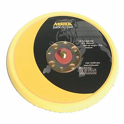 MIRKA 106GG Grip Faced Backup Pad 6 Dia J-Hook