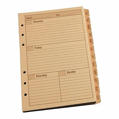 RITE IN THE RAIN 9260W Planner Calendar Pages Weekly 5 x 7 in