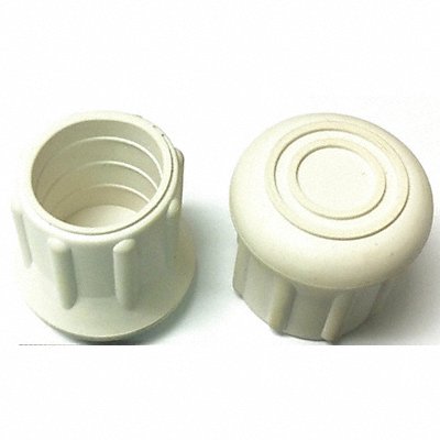 GRAINGER LTB20WW Protective Leg Tip SlipOn Rd 31/32 PK10