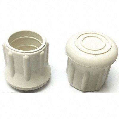 GRAINGER LTB20WN Protective Leg Tip SlipOn Rd 31/32 PK10