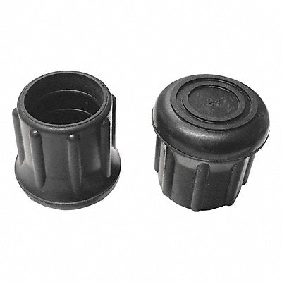 GRAINGER LTB21BW Protective Leg Tip SlipOn Rd 1-3/32 PK10