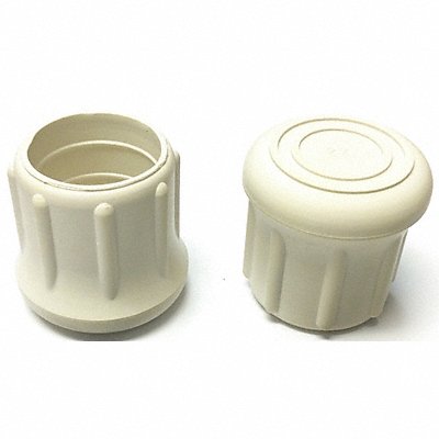 GRAINGER LTB22WN Protective Leg Tip SlipOn Rd 1-7/32 PK10