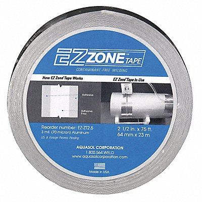 AQUASOL EZZT25 Aluminum Tape 2.5 in W 75 ft L Silver