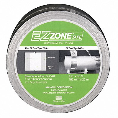 AQUASOL EZZT40 Aluminum Tape 4 in W 75 ft L Silver
