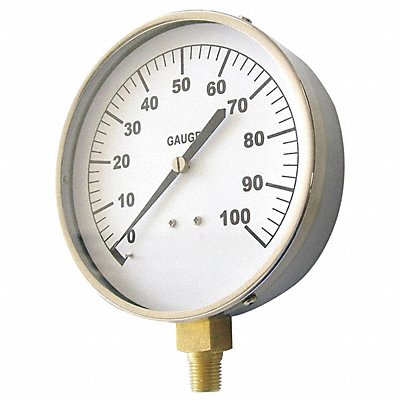 GRAINGER 18C752 G3995 Pressure Gauge Mechanical Cont 4-1/2 In