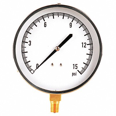 GRAINGER 18C746 G3995 Pressure Gauge Mechanical Cont 4-1/2 In