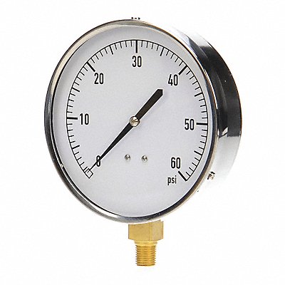GRAINGER 18C748 G3995 Pressure Gauge Mechanical Cont 4-1/2 In