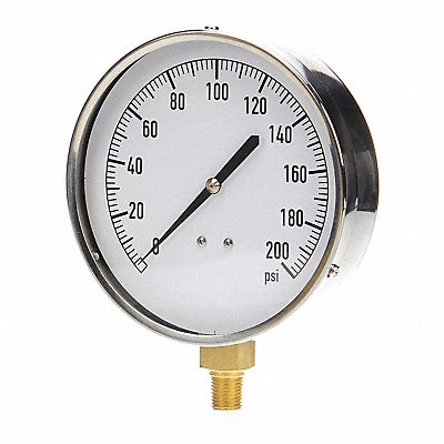GRAINGER 18C751 G3995 Pressure Gauge Mechanical Cont 4-1/2 In