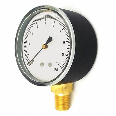 GRAINGER 18C775 G3997 Press Gauge Low Press Diaphragm 2-1/2 In