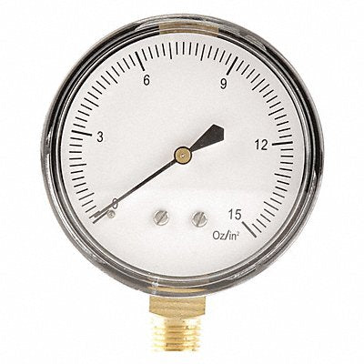 GRAINGER 18C777 G3997 Press Gauge Low Press Diaphragm 2-1/2 In