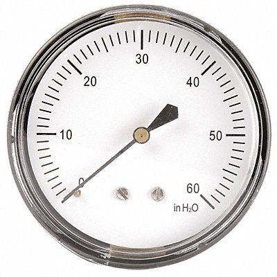 GRAINGER 18C802 G3998 Press Gauge Low Press Diaphragm 2-1/2 In