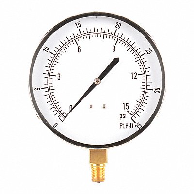 GRAINGER 18C808 G3999 Pressure Gauge Altitude 4-1/2 In
