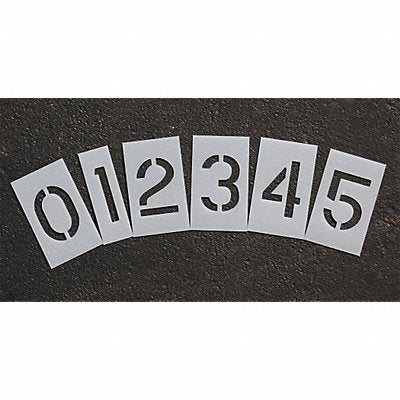 RAE STL1168080 Pavement Stencil 8 in Number Kit 1/16