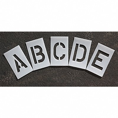RAE STL1168105 Pavement Stencil 10 in Alphabet Kit 1/16