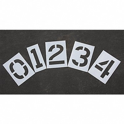 RAE STL1168120 Pavement Stencil 12 in Number Kit 1/16