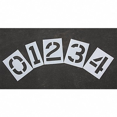 RAE STL1088120 Pavement Stencil 12 in Number Kit 1/8