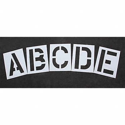 RAE STL1168245W Pavement Stencil 24 in Alphabet Kit 1/16