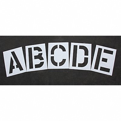 RAE STL1088245W Pavement Stencil 24 in Alphabet Kit 1/8