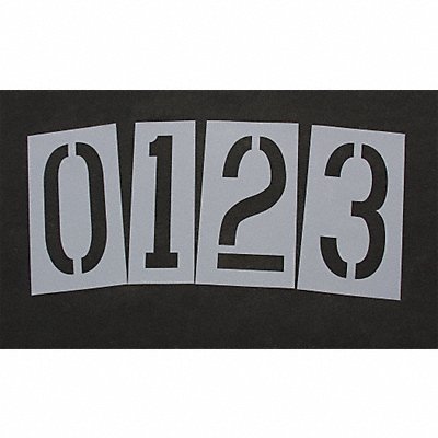 RAE STL1088360W Pavement Stencil 36 in Number Kit 1/8