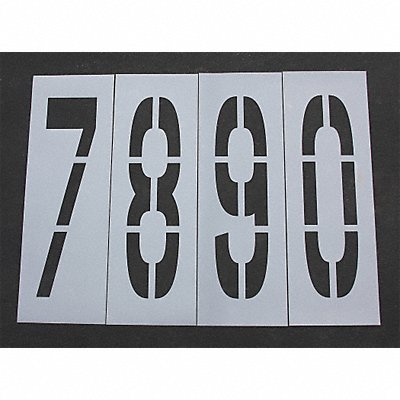 RAE STL1088480 Pavement Stencil 48 in Number Kit 1/8