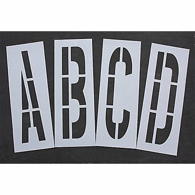 RAE STL1168485 Pavement Stencil 48 in Alpha Kit 1/16