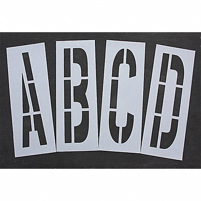 RAE STL1088485 Pavement Stencil 48 in Alpha Kit 1/8