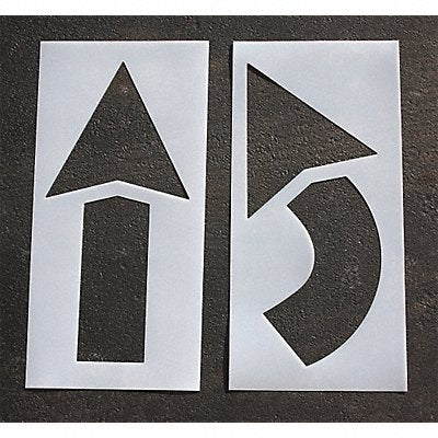 RAE STL1164042 Pavement Stencil 42 in Arrow Kit 1/16