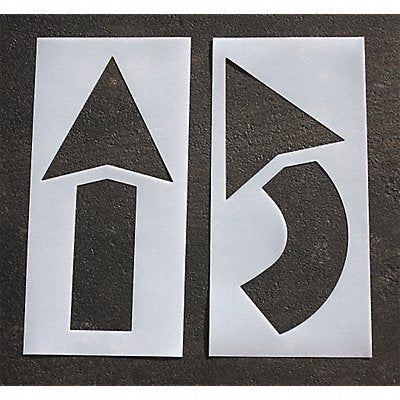 RAE STL1084042 Pavement Stencil 42 in Arrow Kit 1/8