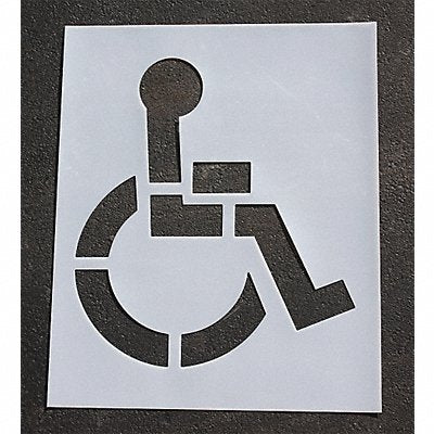 RAE STL1083039 Pavement Stencil 39 in Handicap 1/8