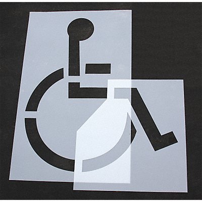 RAE STL1163072 Pavement Stencil 72 in Handicap 1/16