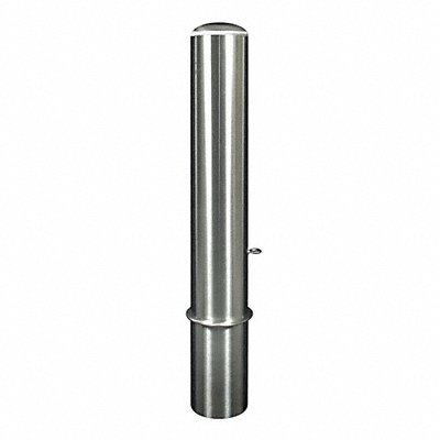 GRAINGER SSP05000D Removable Bollard 48 in H Silver
