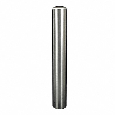 GRAINGER SSF03000D Bollard 48 in H Silver Stainless Steel