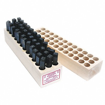 YOUNG BROS. STAMP WORKS 9361 Machine Made Combo Set 1/2in H Gothic