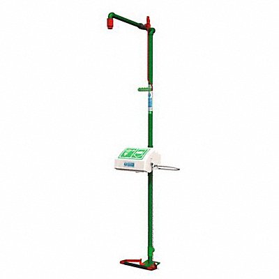 HUGHES SAFETY 18G45G Drench Shwr w/Face-Eyewash 101.6x18.6in