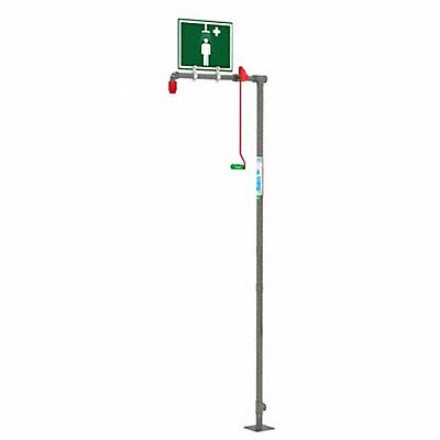 HUGHES SAFETY 18GGLV Emergency Shwr Floor Galv Mild Steel
