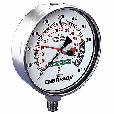 ENERPAC T6003L Pressure Test Gauge 0 to 10000 psi 162mm