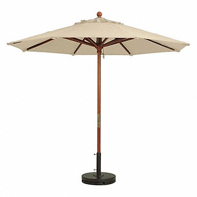 GROSFILLEX 98940331 Wood Umbrella 7 Ft 1-1/2 Pole Khaki