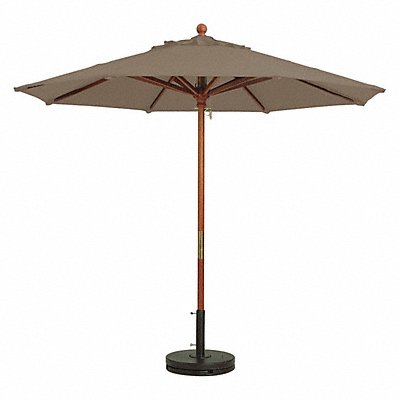 GROSFILLEX 98918131 Wood Umbrella 9 Ft 1-1/2 Pole Taupe