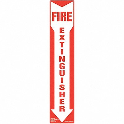 JJ KELLER 8001200 Fire Extinguisher Sign 3 x 13.5 Vinyl