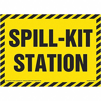 JJ KELLER 8001206 Spill-Kit Station Sign 10 x 7 Vinyl