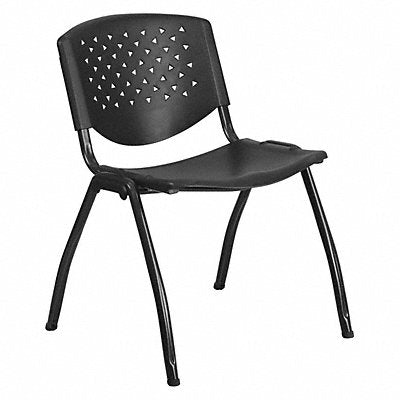 FLASH FURNITURE RUTF01ABKGG Stacking Chair 28 1/2 in H